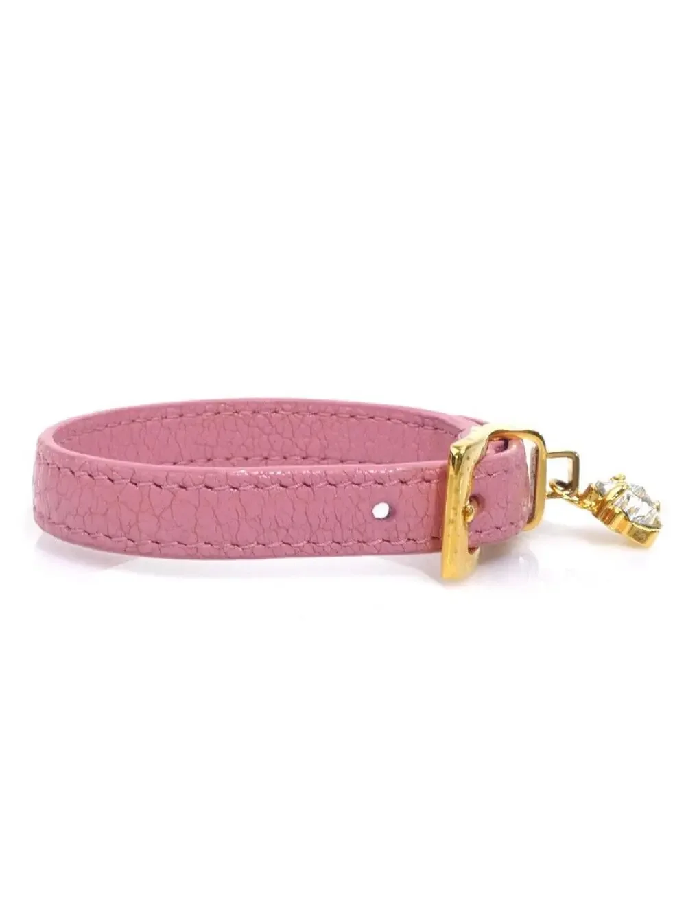 Auth Miumiu Bracelet Pink/Gold #302825M10B